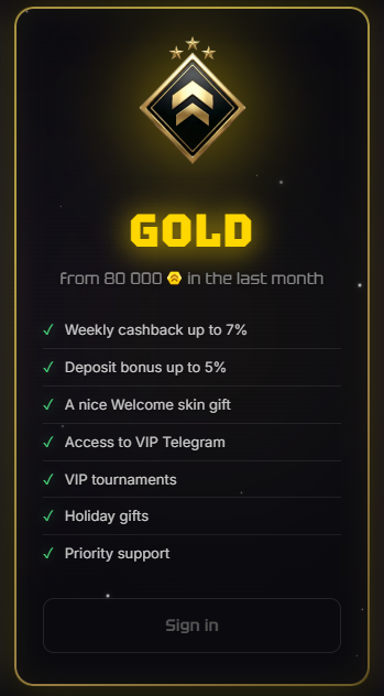 Upgrader.pro Gold VIP level