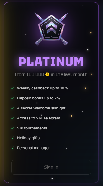 Upgrader.pro Platinum VIP level